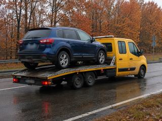 Transport SUV-a jesienią – Zgierz